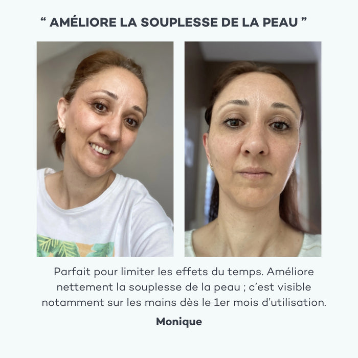 visuel avant-après utilisation collagène