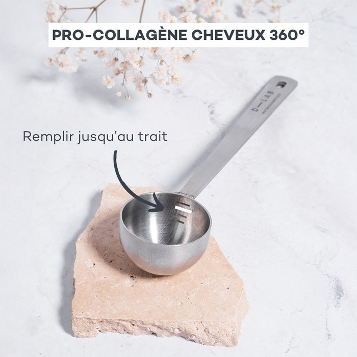 cuillère doseuse poudre de collagène pour les cheveux